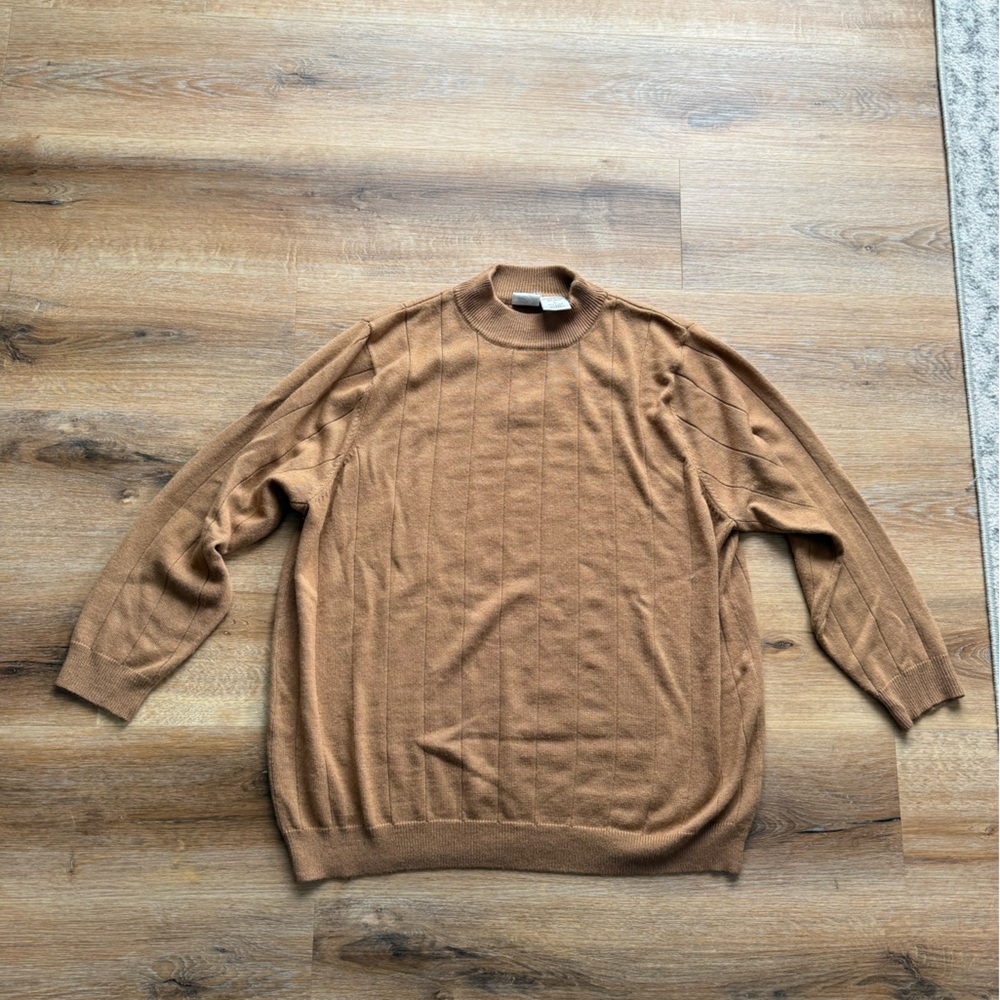 Roaman's Camel Crewneck Sweater